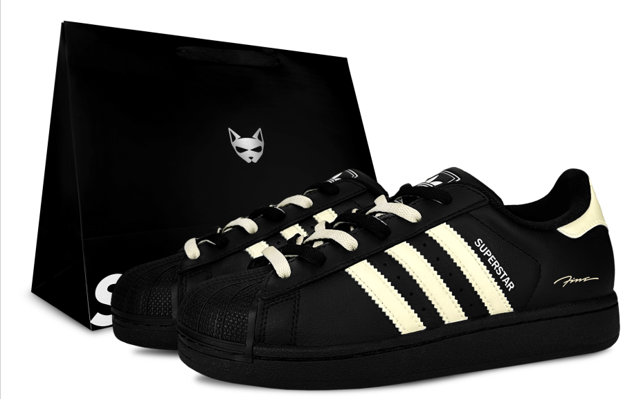 Adidas Originals Superstar 2 Piano Key Low top Kids' Skateboarding Shoes Beige Black Teenagers