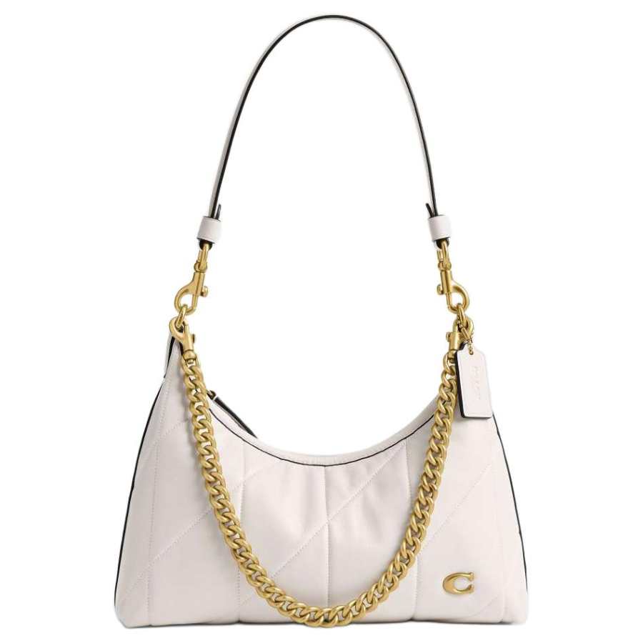 COACH Juliet Sheepskin Shoulder Bag Medium Women's Chalk White