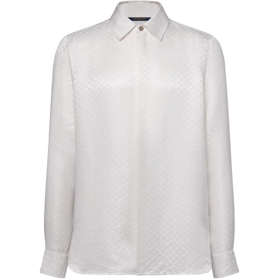 LOUIS VUITTON Shirts Men's White Pointed Collar Moderate Other