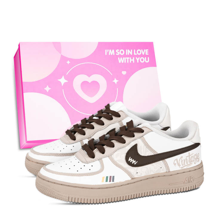 Nike Nike Air Force 1 Air Force 1, European Vintage Leather Abrasion Resistant Slip Resistant