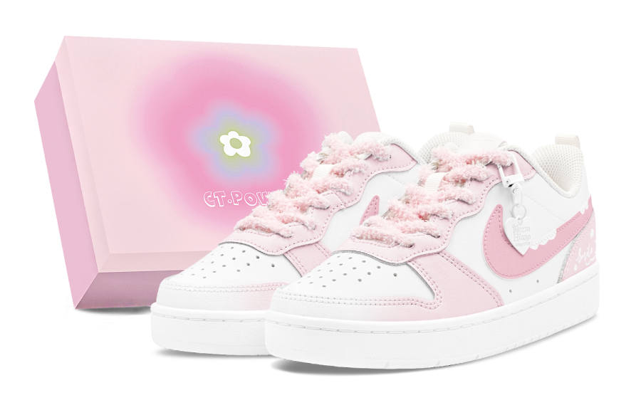 Nike Nike Court Borough Romantic Treat, Heartbeat Milk Puff, Couple's, Refreshing, Sweet Style, Girly