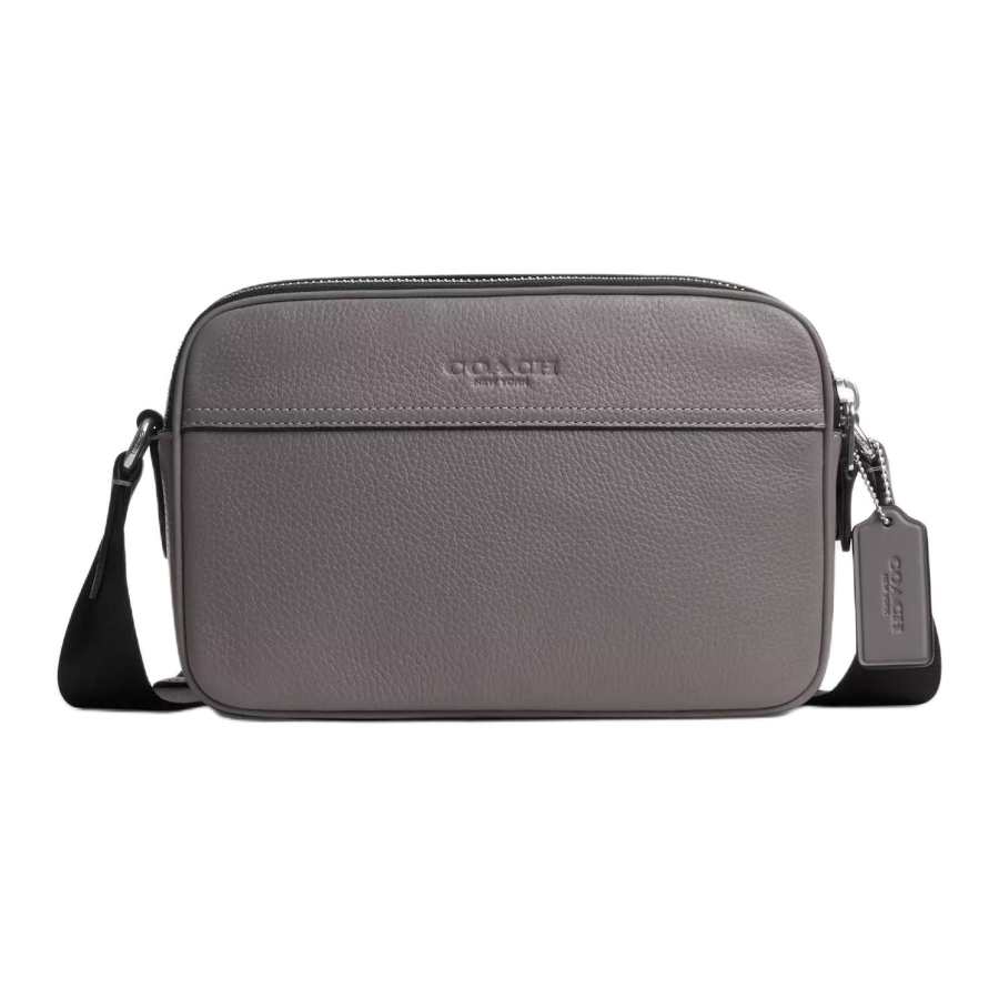 COACH Graham Cow Leather Camera Bag Crossbody Bag Medium Men's Graphite