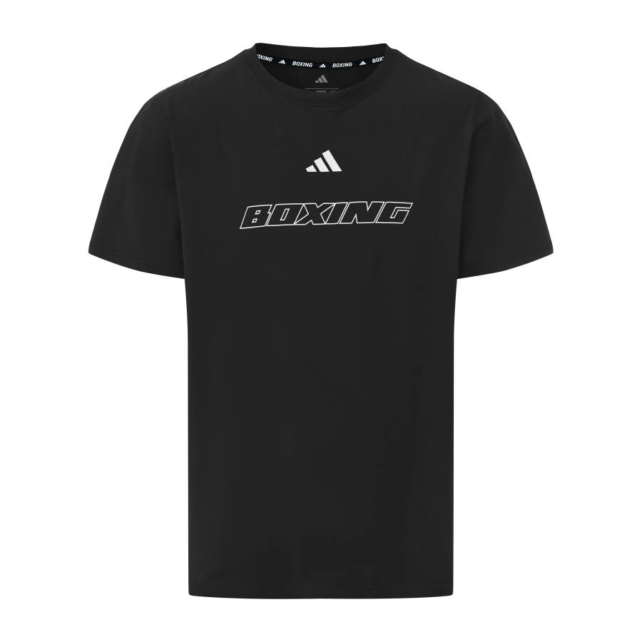 Adidas Adidas Knitted Fabric Crew Neck Short Sleeved Unisex Black