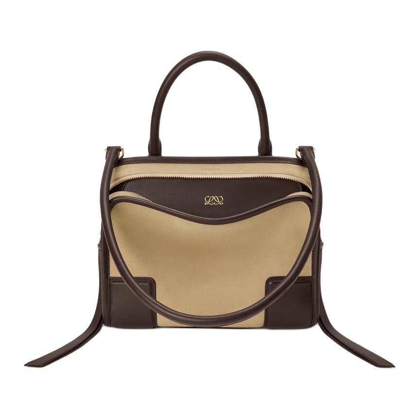 LOEWE Amazona Cow Split Leather With Cow Leather Shoulder Bag, Crossbody Bag, Handbag Small Women's Light Brown