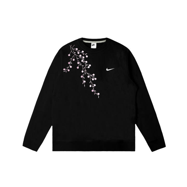 Nike Nike Club Sweatshirts Men's Black Crew Neck Moderate Regular