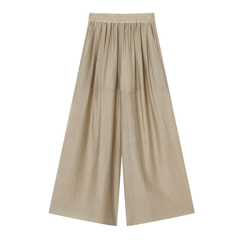XIANGYING Casual Pants Women's Khaki Thin Wide Leg Pants
