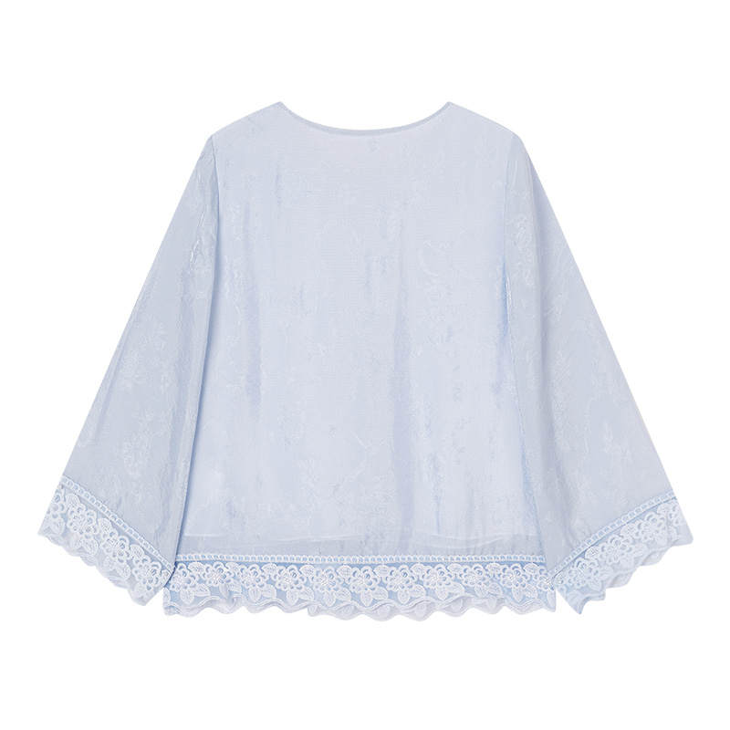 XIANGYING Shirts Women's Crew Neck Thin Shirt