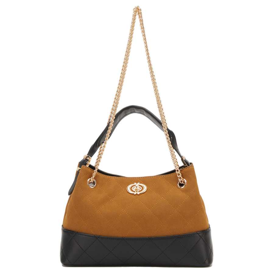 YEARCON Synthetic Leather Crossbody Bags Women's Yellow Brown