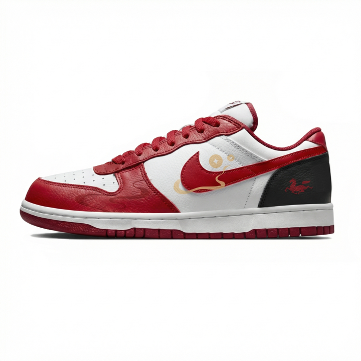 Nike Nike Big Lemon Joy Abrasion Resistant Breathable Low top Skateboard Shoes Men's Black Red