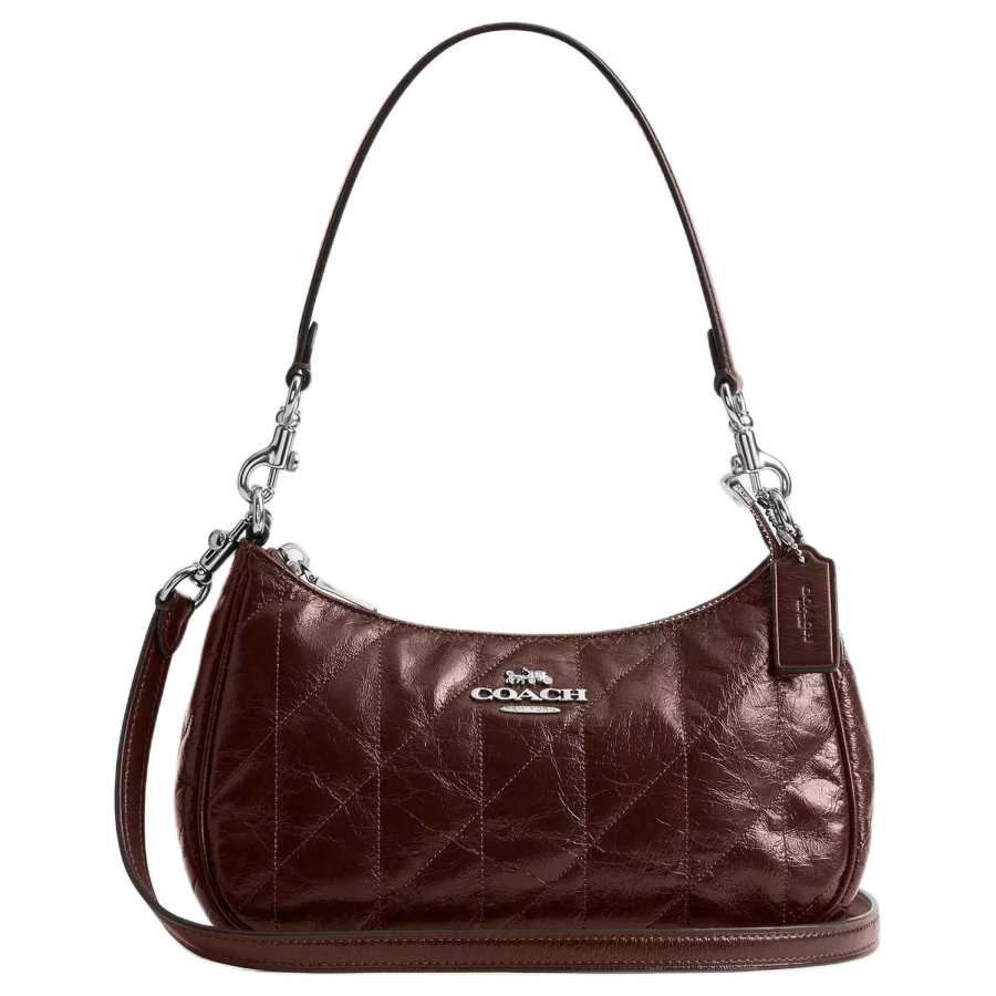 COACH Teri Cow Leather Crossbody Bag, Shoulder Bag Medium Women's Maple Red