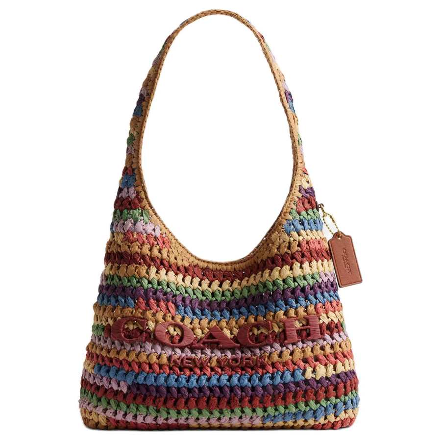 COACH Brooklyn Cellulose Material HOBO Shoulder Bag Small Women's Multicolor