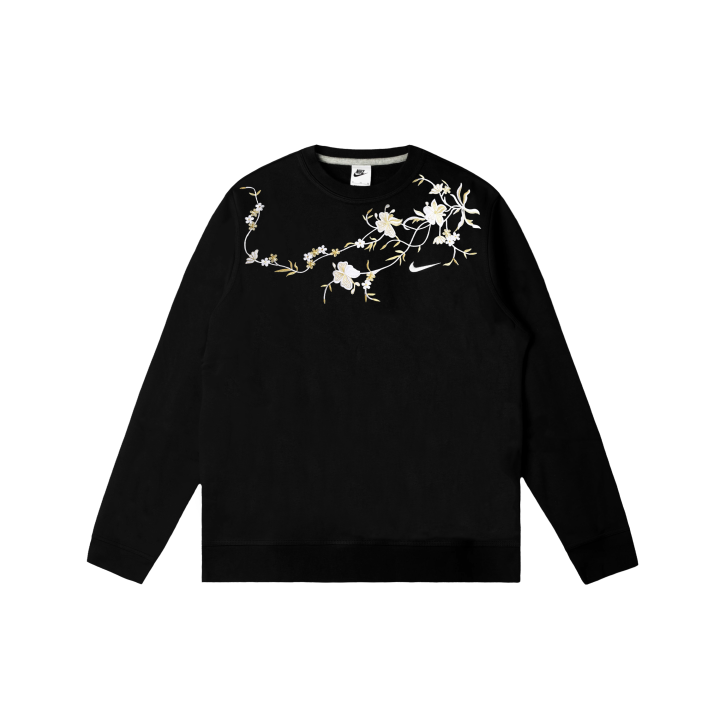 Nike Nike Club Sweatshirts Men's Black Crew Neck Moderate Regular