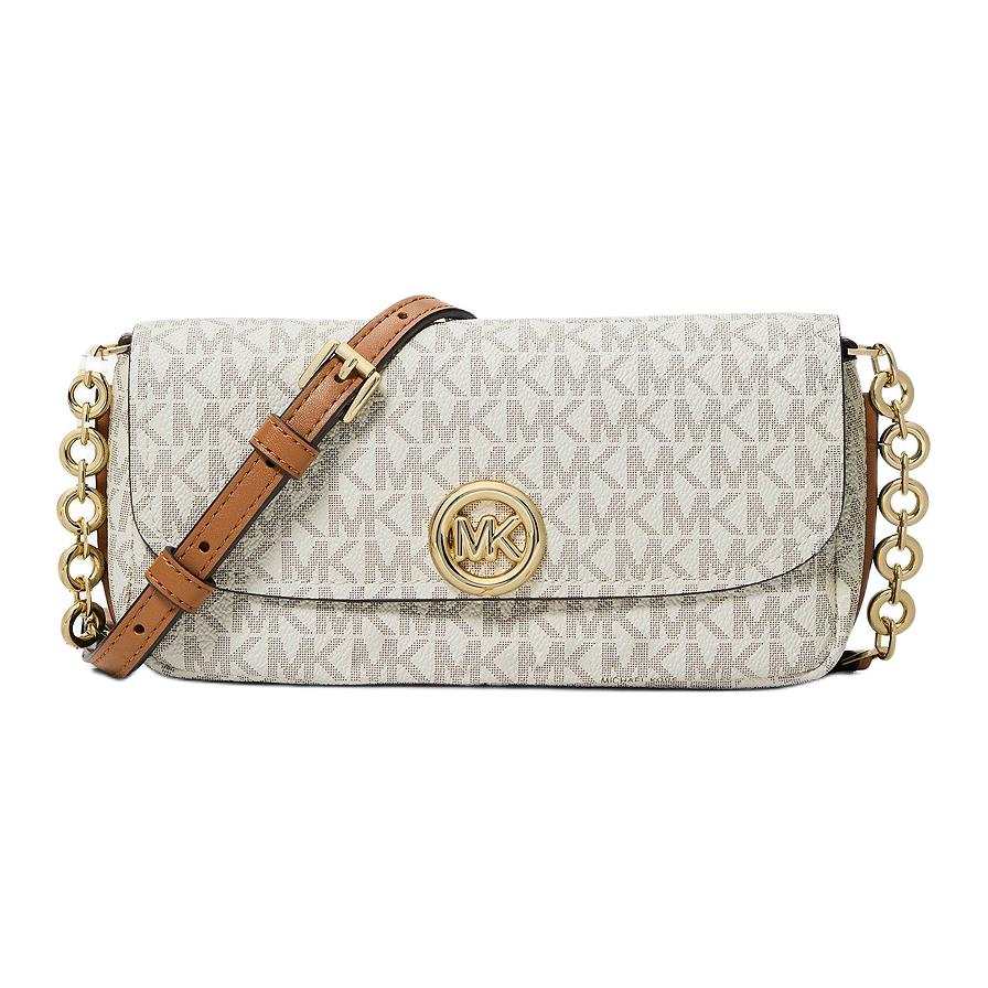MICHAEL KORS Nolita Artificial Leather Shoulder Bag Small Women's Vanilla White & Brown