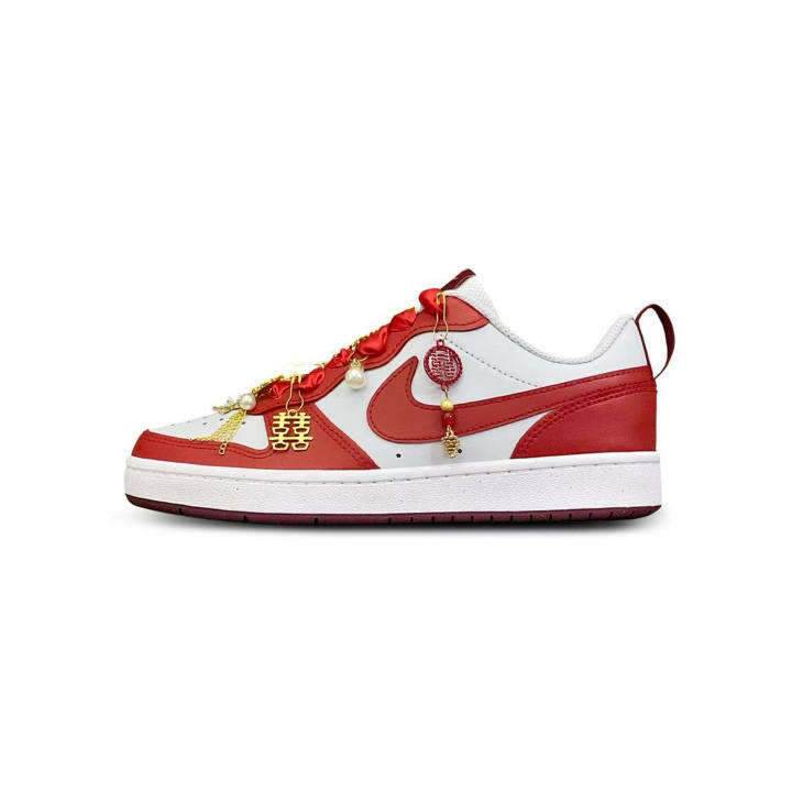 Nike Nike Court Borough Tower Rabbit Creative Low top Skateboard Shoes Unisex Red