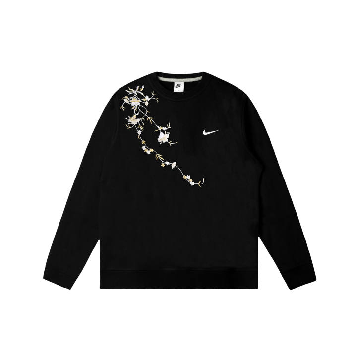 Nike Nike Club Sweatshirts Men's Black Crew Neck Moderate Regular