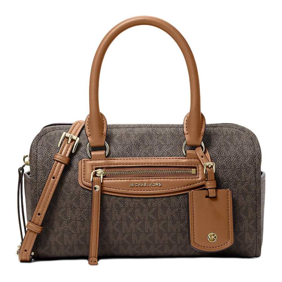 MICHAEL KORS Jet Set Travel Coated Canvas With Artificial Leather Handbag Mini Women's Acorn