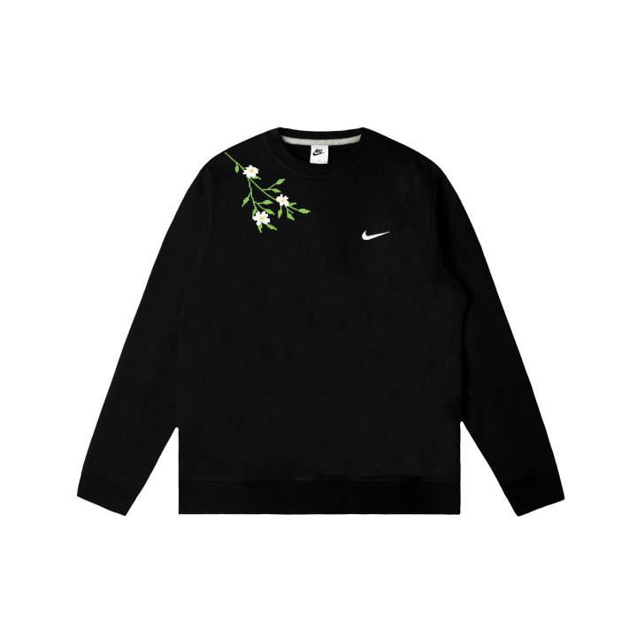 Nike Nike Club Sweatshirts Men's Black Crew Neck Moderate Regular