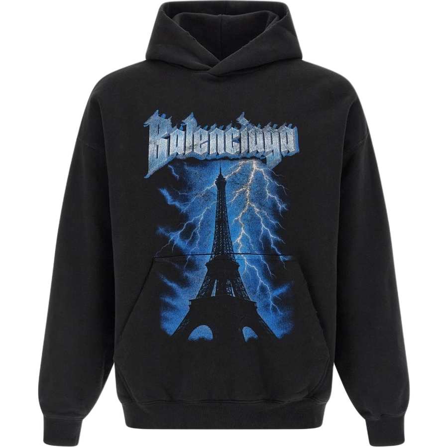 Balenciaga Logo Printed Hoodie