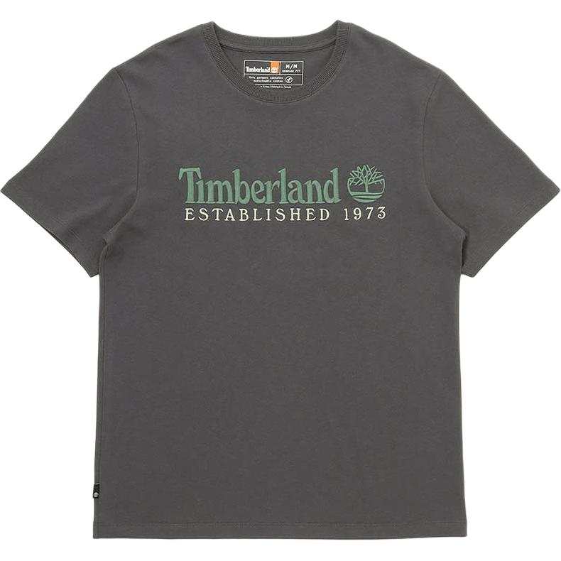 Timberland T Shirts Men's Dark Gray Crew Neck Moderate