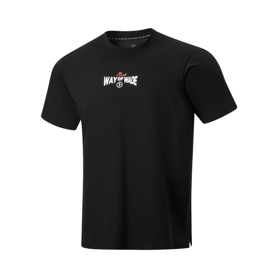 Li-Ning Li Ning Wade T Shirts Men's Black Crew Neck Moderate