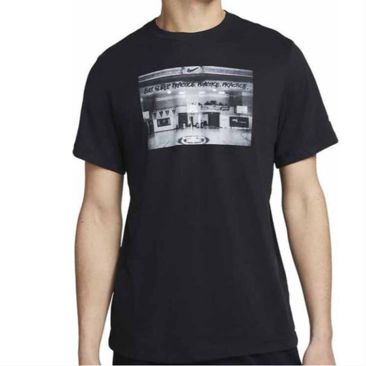 Nike Nike T Shirts Men's Black Crew Neck Moderate Straight Fit