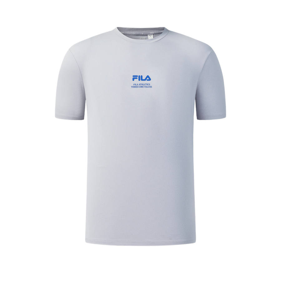 FILA T Shirts Men's Mist Gray Crew Neck Moderate