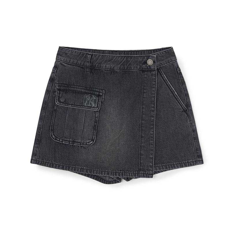MLB MLB Denim Short Skirts Women's Black Moderate Cargo Skirt