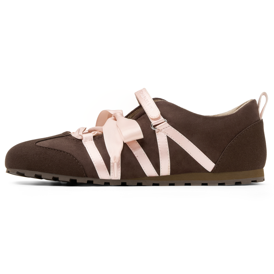 CHARLES&KEITH Small Ck Textile, Synthetic Leather Low top Casual Shoes Women's