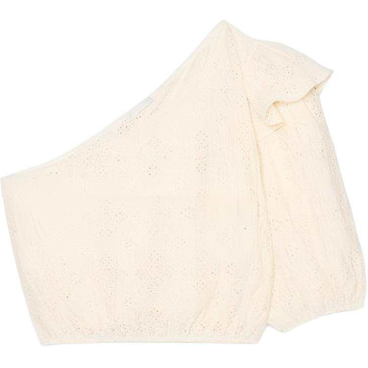 ZARA T Shirts Women's White Asymmetrical Collar