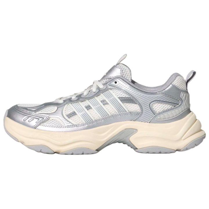 Adidas Adidas XLG FIN PULSE Comfortable Slip Resistant And Breathable Low top Chunky Sneakers Unisex Metallic Silver