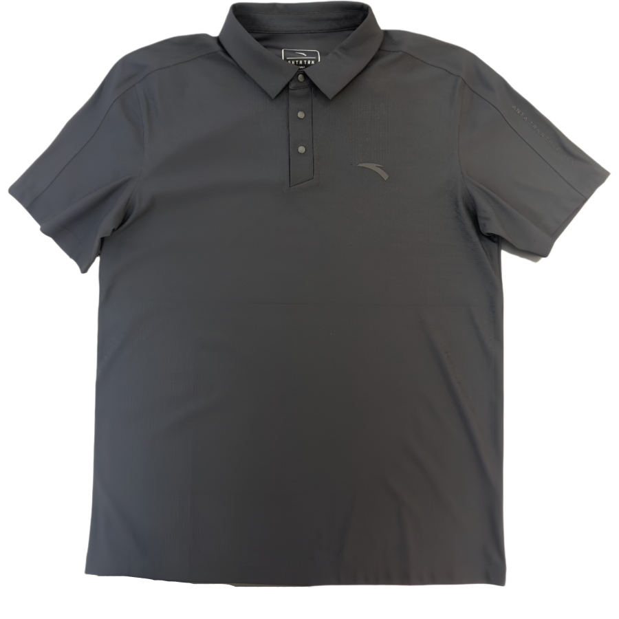 ANTA Polo Shirts Men's Black Polo Collar Moderate