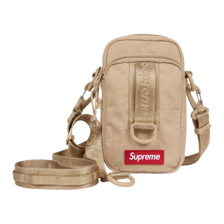 Supreme Supreme Cordura® Cotton Blend Tear Resistant Fabric Shoulder Bag Unisex Umber