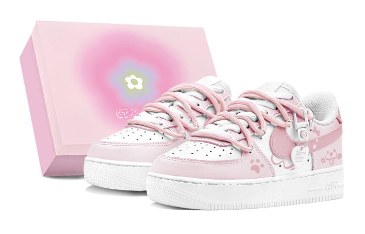 Nike Nike Air Force 1 Air Force 1 Low top Skateboard Shoes Women's Pink