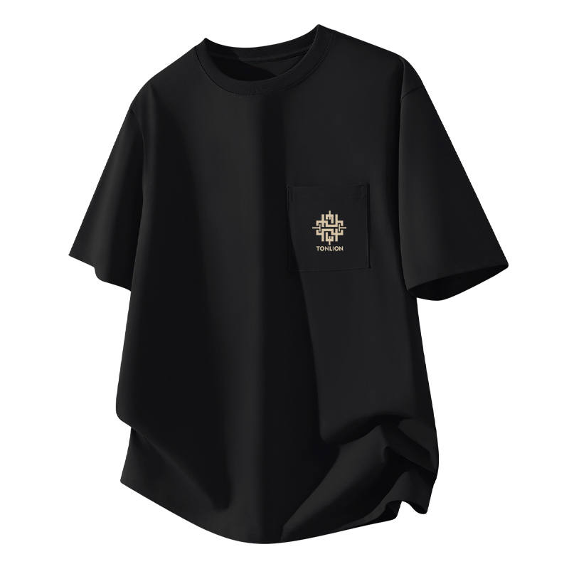 Tonlion T Shirts Unisex Crew Neck Moderate Straight Fit