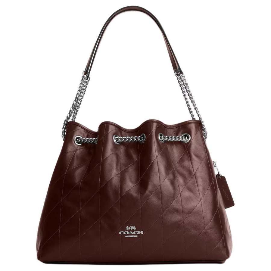 COACH COACH Cow Leather Shoulder Bag Large Women's Maple
