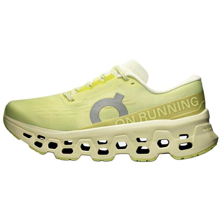 On Cloudmonster 3 Breathable Support Rebound Low top Casual Running Shoes Women's Light Yellow Green