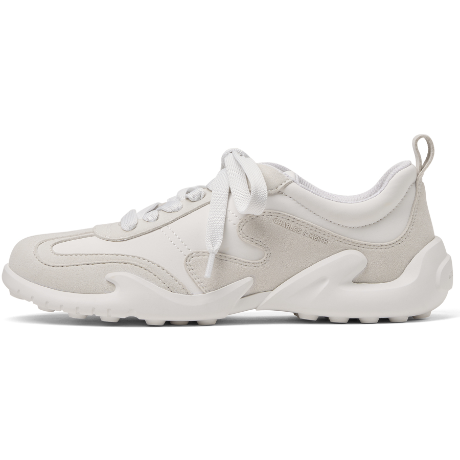 CHARLES&KEITH Small Ck PU, Textile, Synthetic Leather Low top Casual Shoes Women's