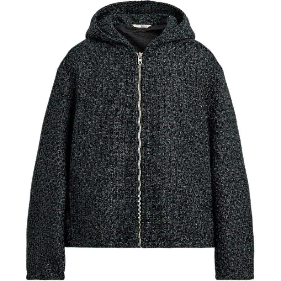 ZARA Jackets Men's Black Hooded Moderate Other
