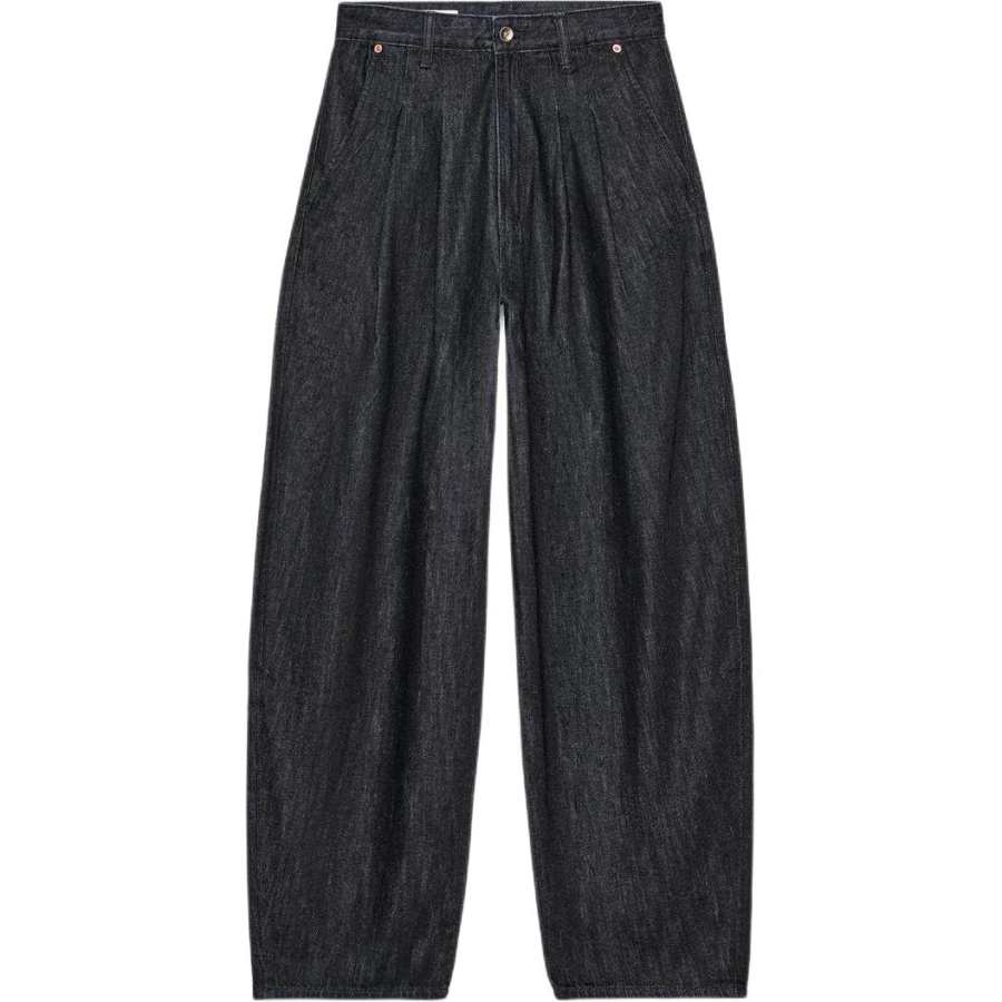 ZARA Jeans Women's Dark Indigo Cyan Moderate Wide Leg Pants