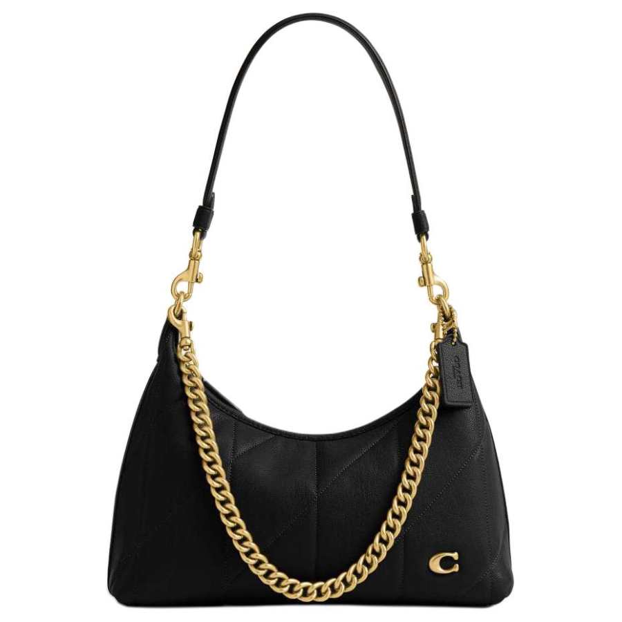 COACH Juliet Sheepskin Shoulder Bag Medium Women's Black