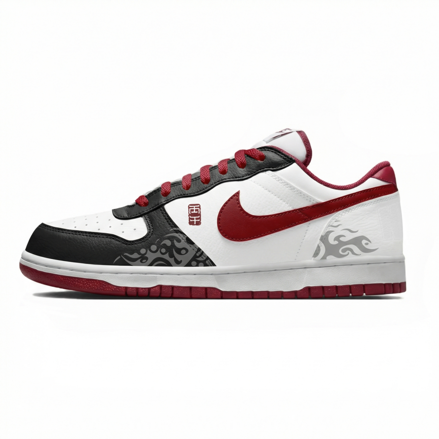 Nike Nike Big Lemon Joy Abrasion Resistant Breathable Low top Skateboard Shoes Men's Black White