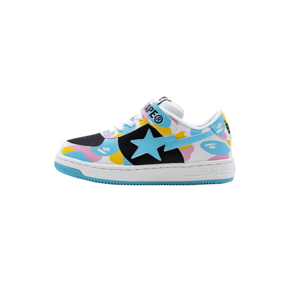 A BATHING APE BAPE STA Synthetic Leather Low top Casual Shoes Kids'