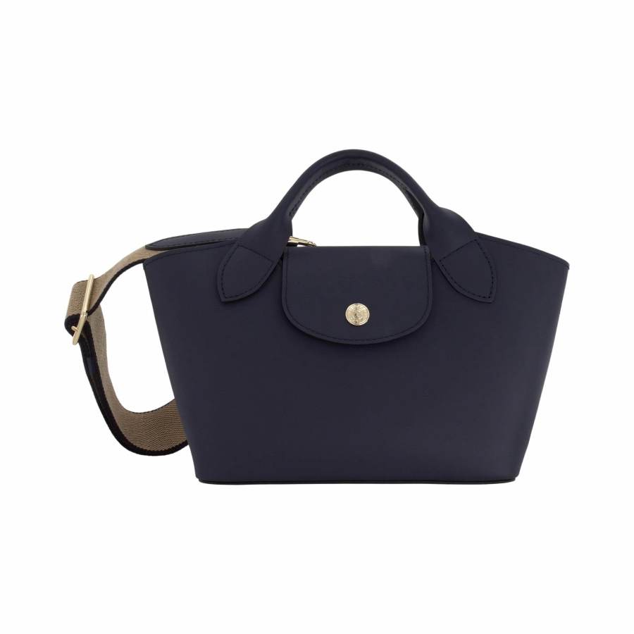LONGCHAMP Épure Calfskin Tote Bag, Shopping Bag, Shoulder Bag, Handbag Women's Marine Blue