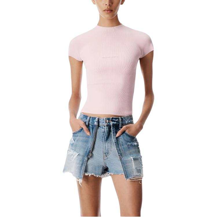 Alexander Wang T Shirts Women's Subtle Pink Crew Neck