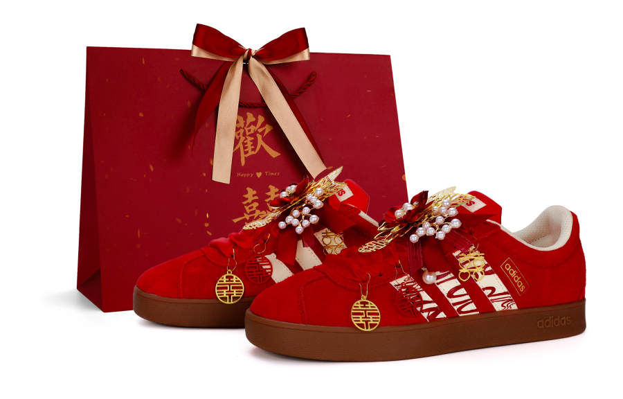 Adidas Adidas Vl Court Classic Low top Skateboard Shoes Unisex Red