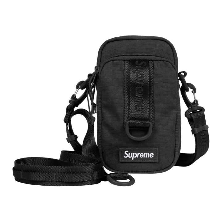 Supreme Supreme Cordura® Cotton Blend Tear Resistant Fabric Shoulder Bag Unisex Black