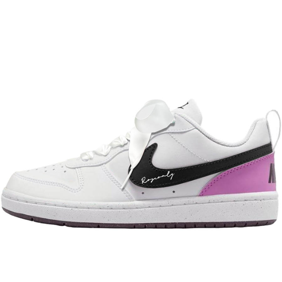 Nike Nike Court Borough Recraft Cloud Dye Low top Kids' Skateboarding Shoes Black Pink