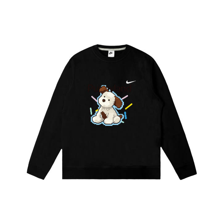 Nike Nike Club Sweatshirts Men's Black Crew Neck Moderate Regular