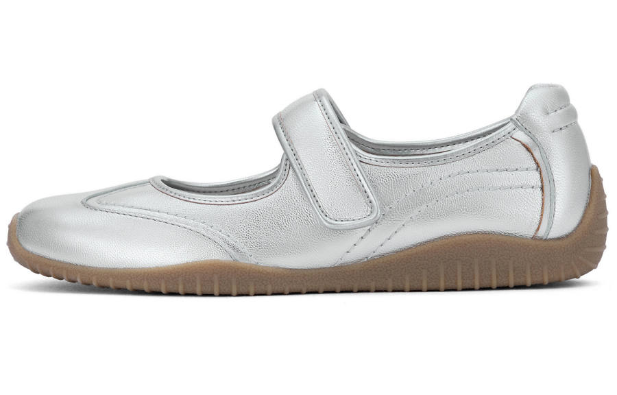 Clarks Meridor Jane Cow Split Leather Mary Jane Shoes Women's Silver
