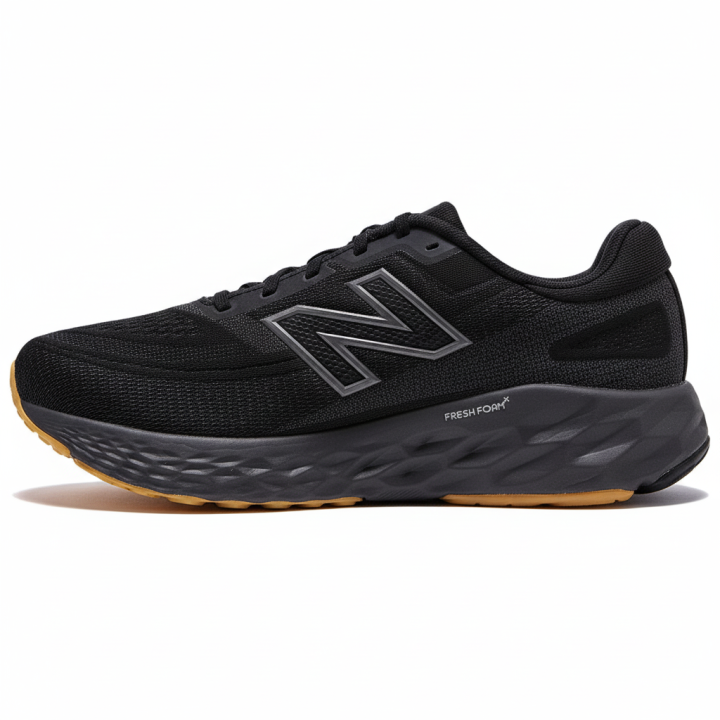 New Balance New Balance Synthetic Leather Running Shoes Unisex Black
